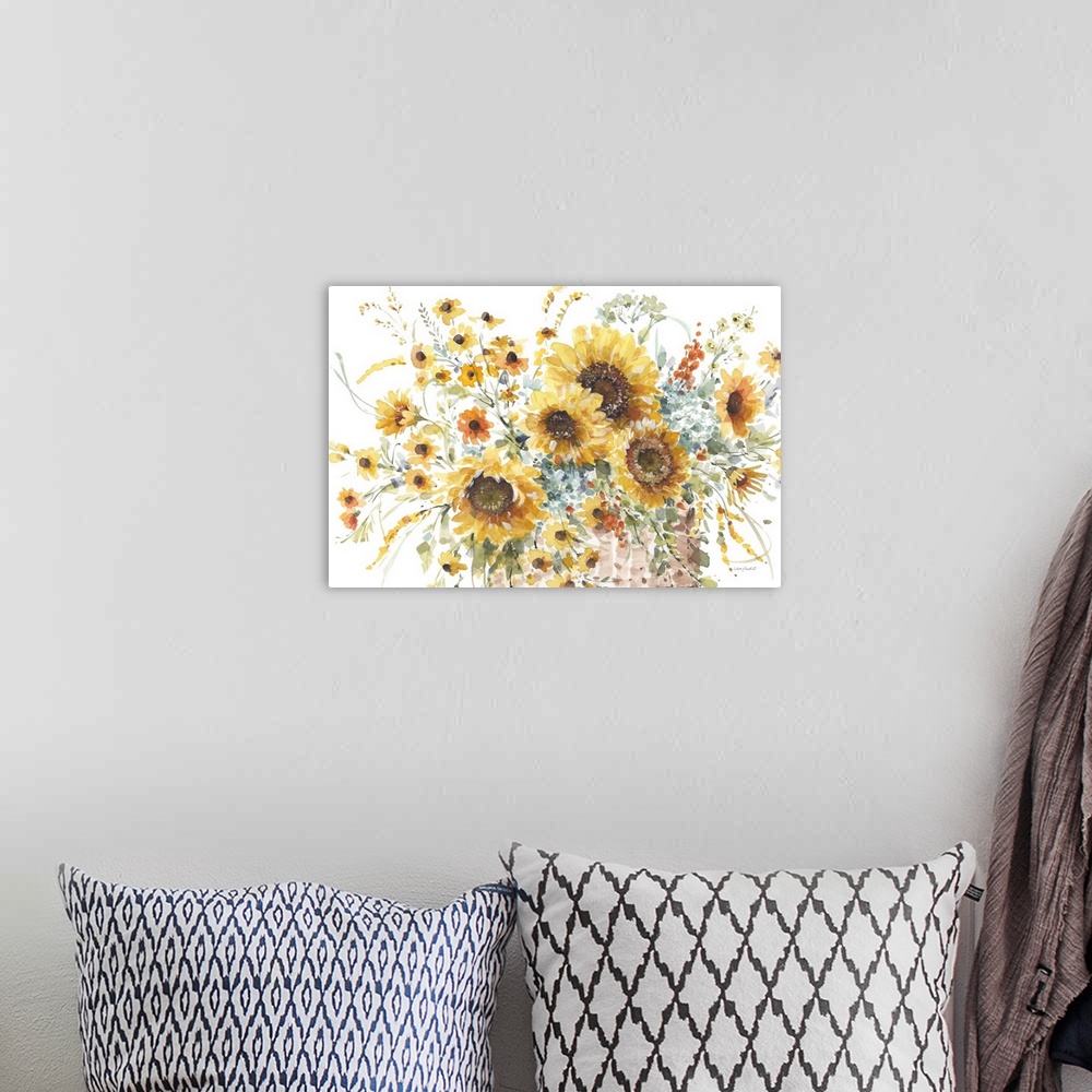 A bohemian room featuring Sunflowers Forever 01