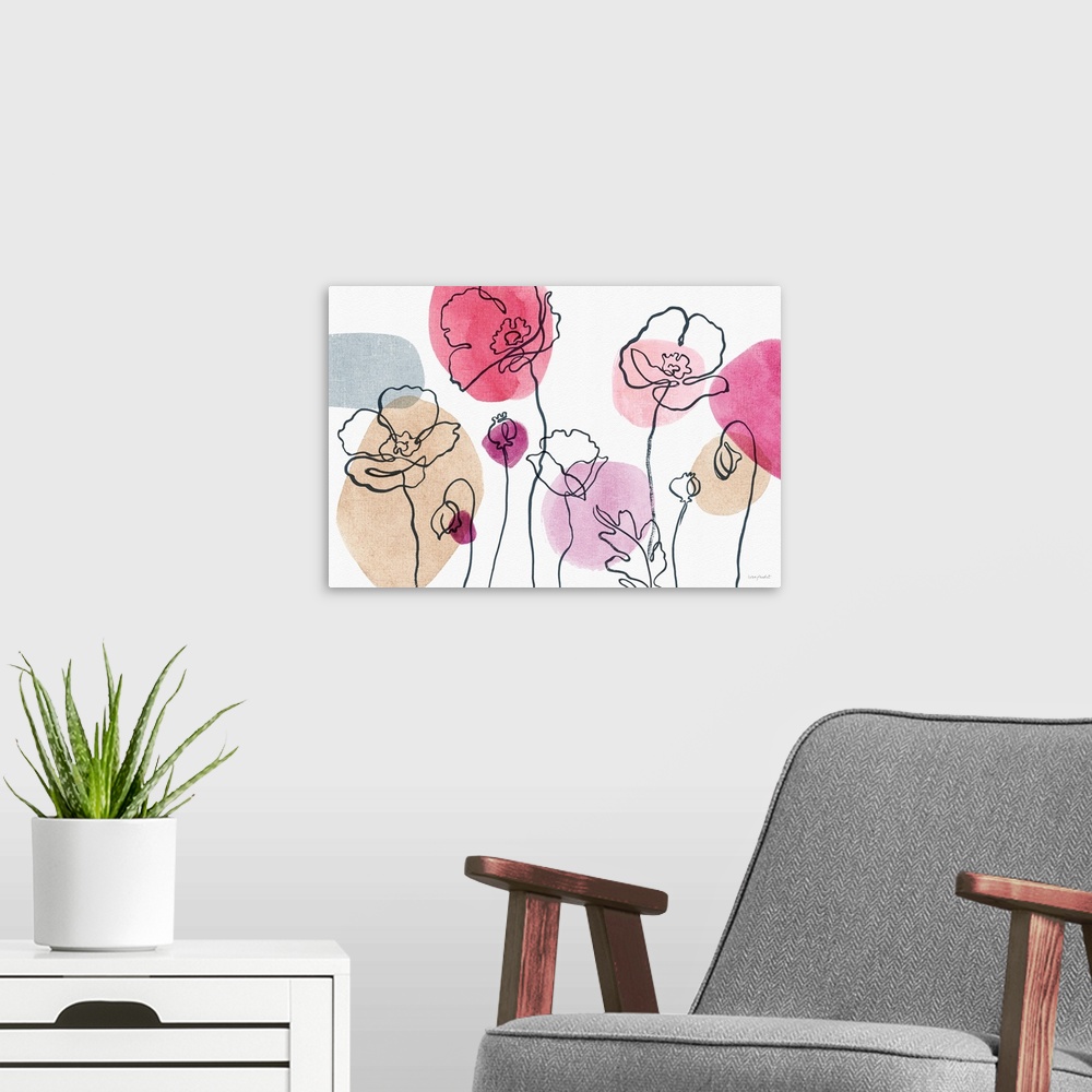 A modern room featuring Think Pink 01