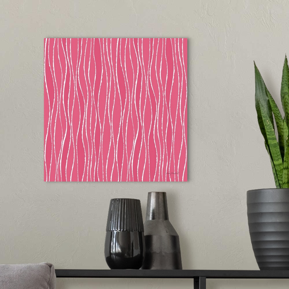 A modern room featuring Think Pink Hot Lips