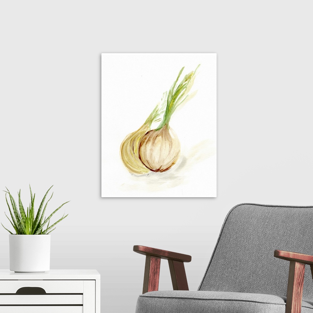 A modern room featuring Veggie Sketch Plain X - Onion