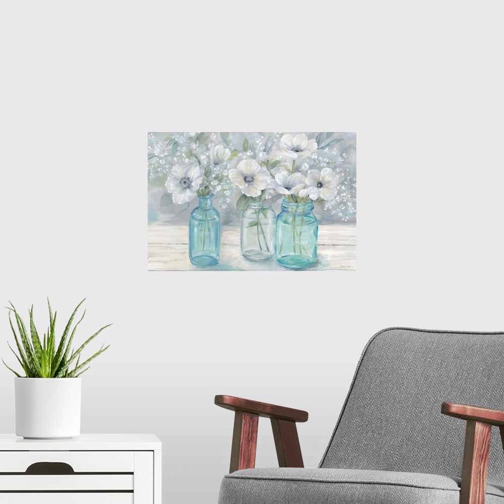 A modern room featuring Vintage Jar Bouquet Landscape