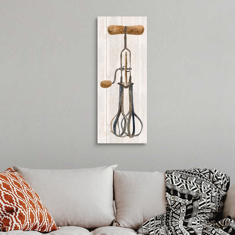 A bohemian room featuring Vintage Kitchen Egg Beater