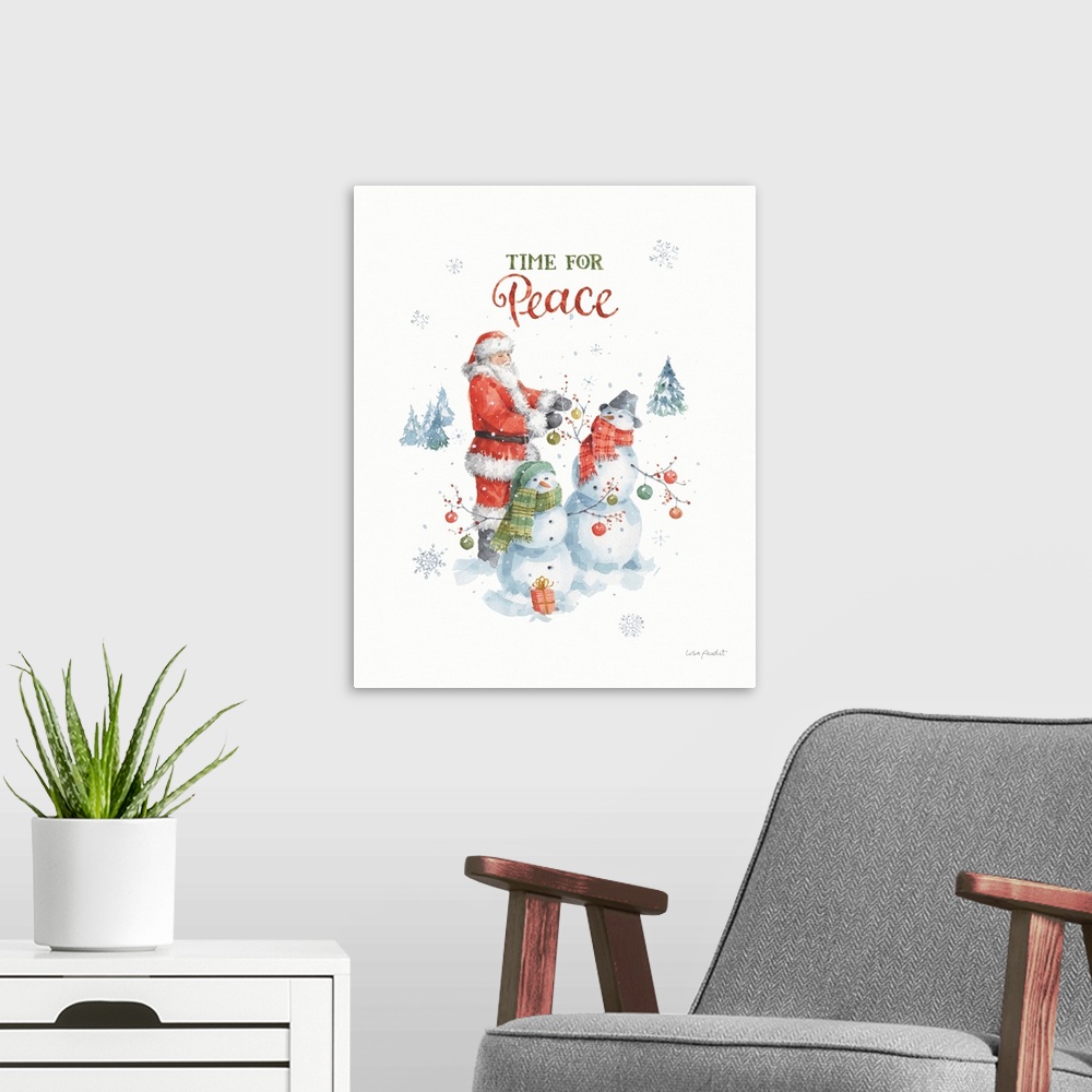 A modern room featuring Welcoming Santa 03