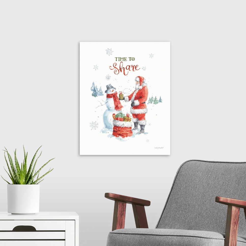A modern room featuring Welcoming Santa 05