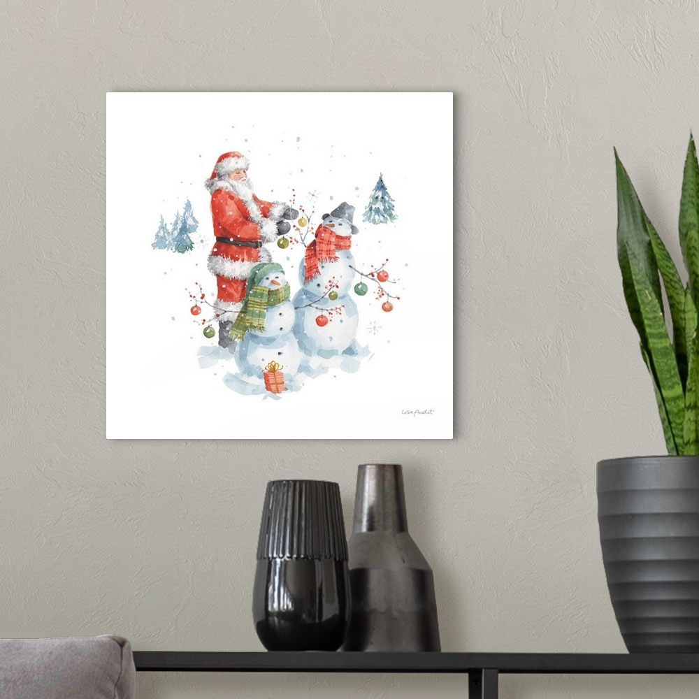 A modern room featuring Welcoming Santa 07