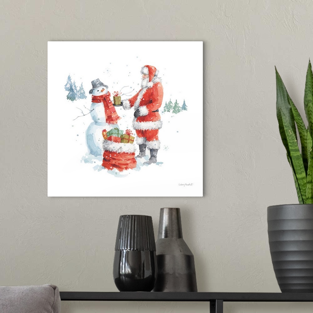 A modern room featuring Welcoming Santa 09