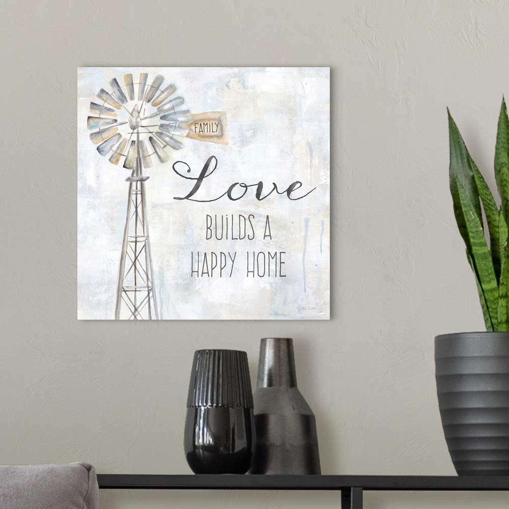 A modern room featuring Windmill Love Sentiment