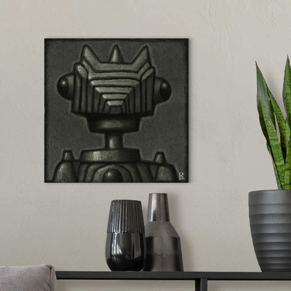 A modern room featuring This is a digital portrait of Linobot 55. Capable of removing small stains and neighborhood bulli...