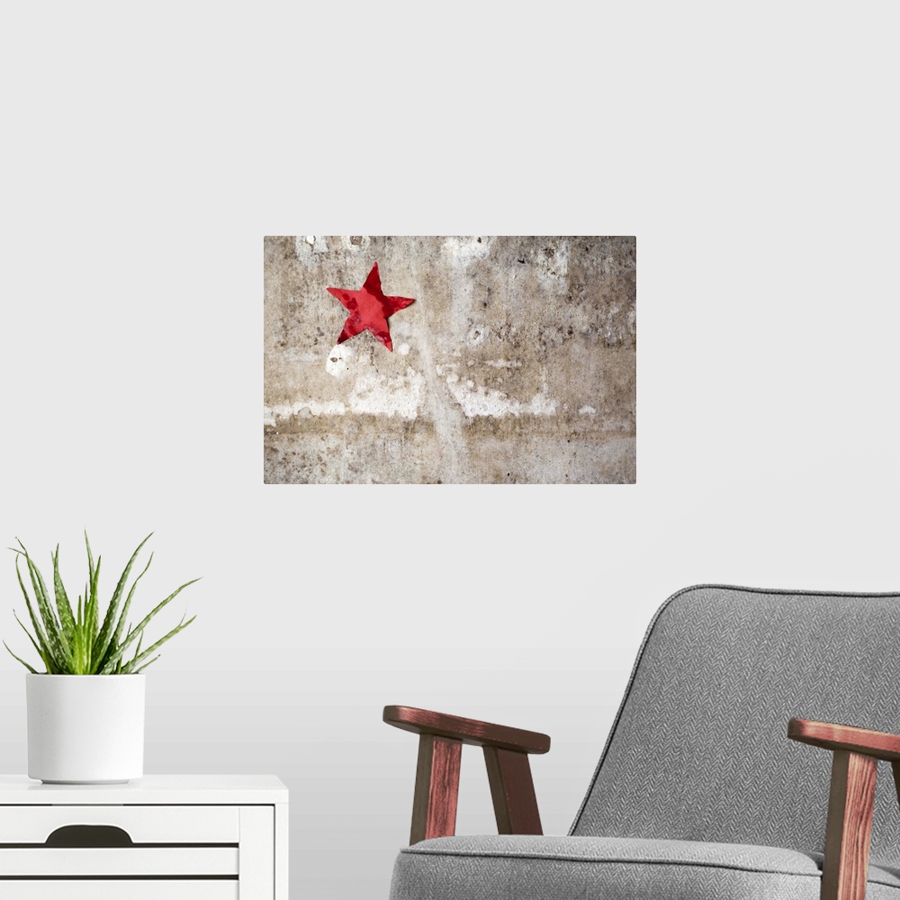 A modern room featuring Red Star