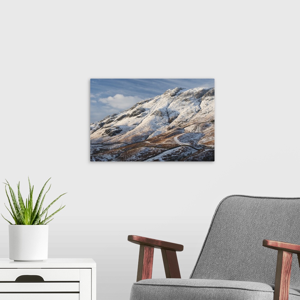 A modern room featuring A scene from Borrowdale, Lake District National Park, Cumbria, England