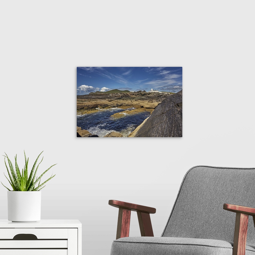 A modern room featuring A view of Valentia Island lighthouse, Valentia Island, Skelligs Ring, Ring of Kerry, County Kerry...