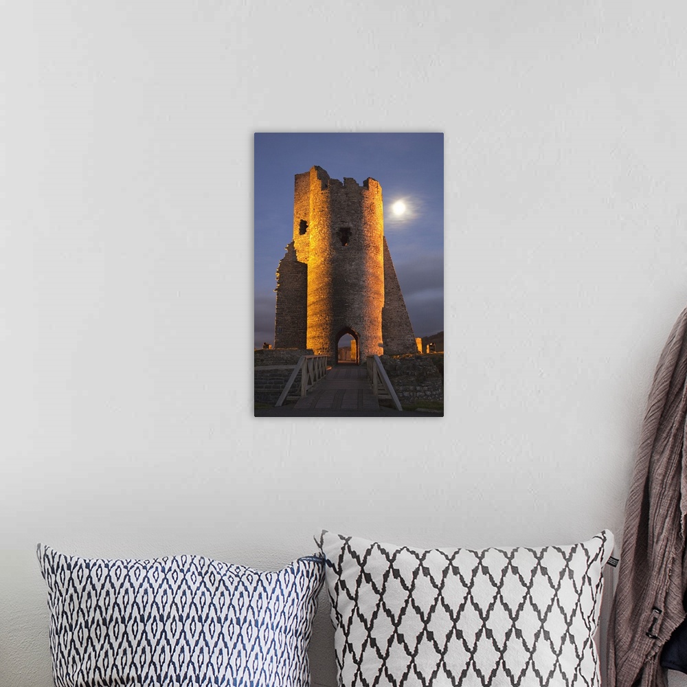 A bohemian room featuring Aberystwyth Castle, Ceredigion, West Wales, UK