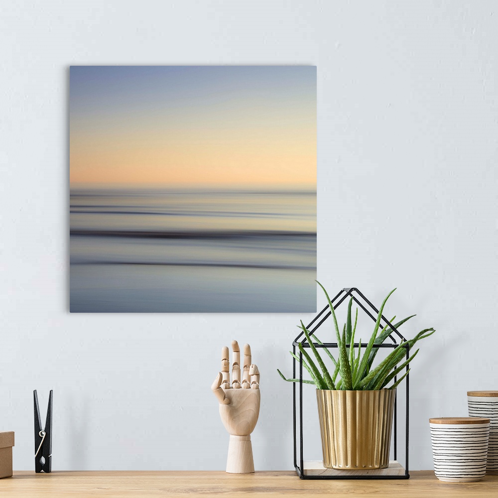 A bohemian room featuring Abstract image of the view from Alnmouth Beach to the North Sea, Alnmouth, Northumberland, Englan...