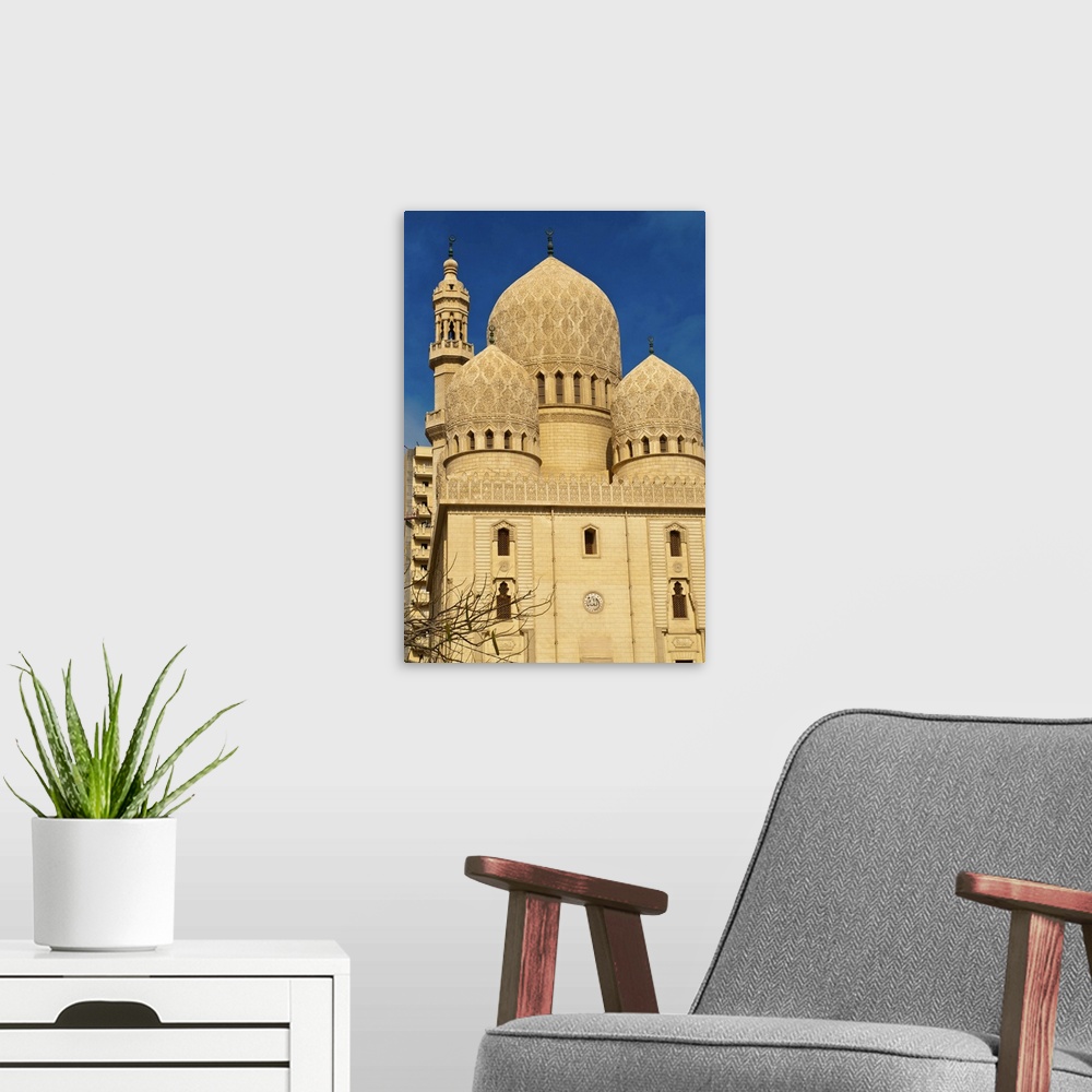 A modern room featuring Abu El-Abbas Mosque, Alexandria, Egypt, North Africa, Africa