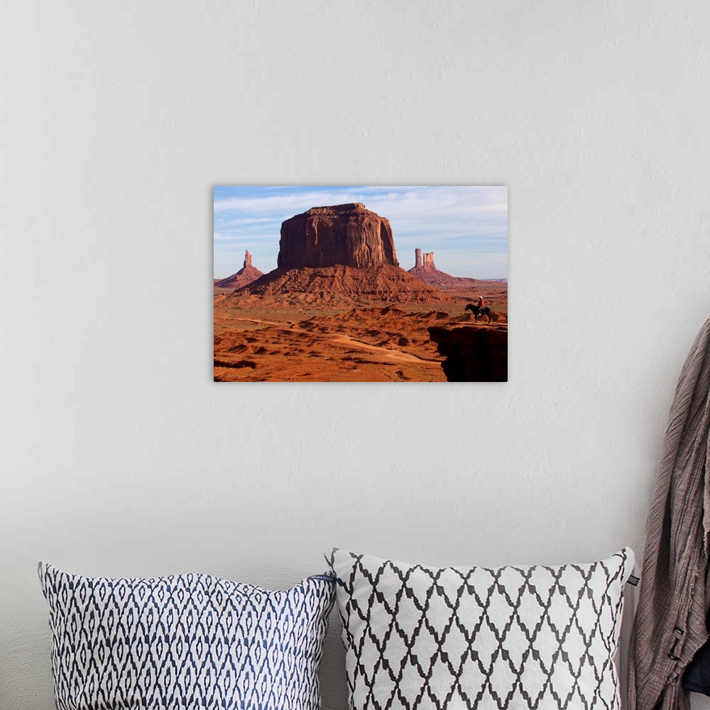 A bohemian room featuring Adrian, last cowboy of Monument Valley, Utah, USA
