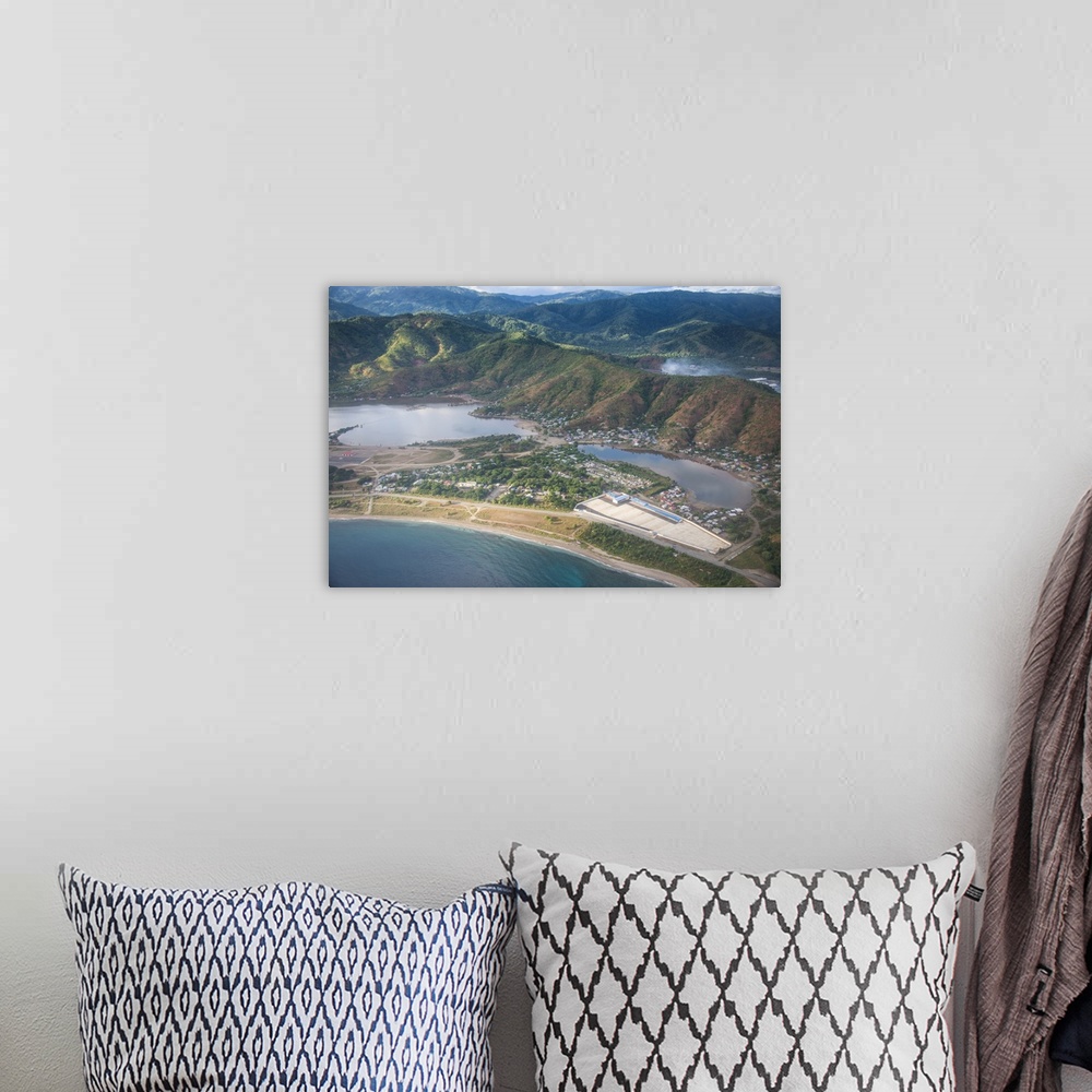 A bohemian room featuring Aerial of Dili, East Timor, Southeast Asia