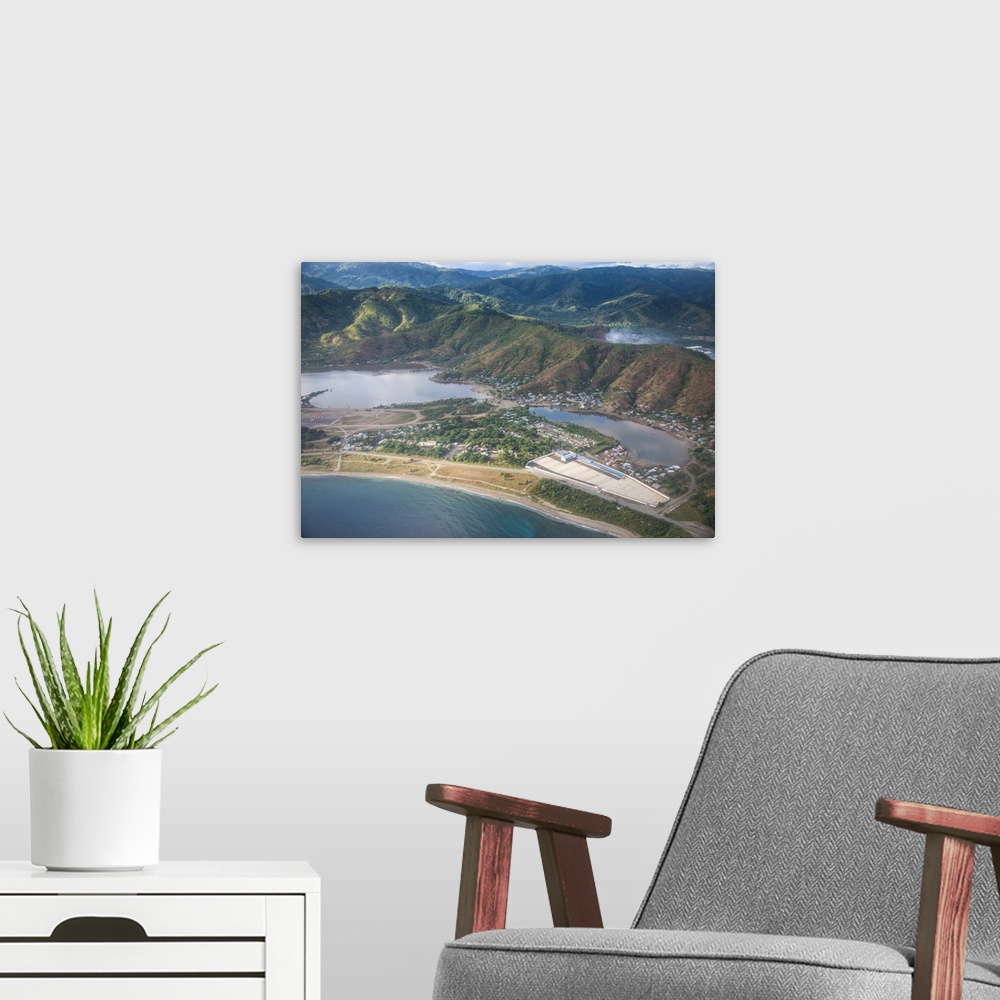 A modern room featuring Aerial of Dili, East Timor, Southeast Asia