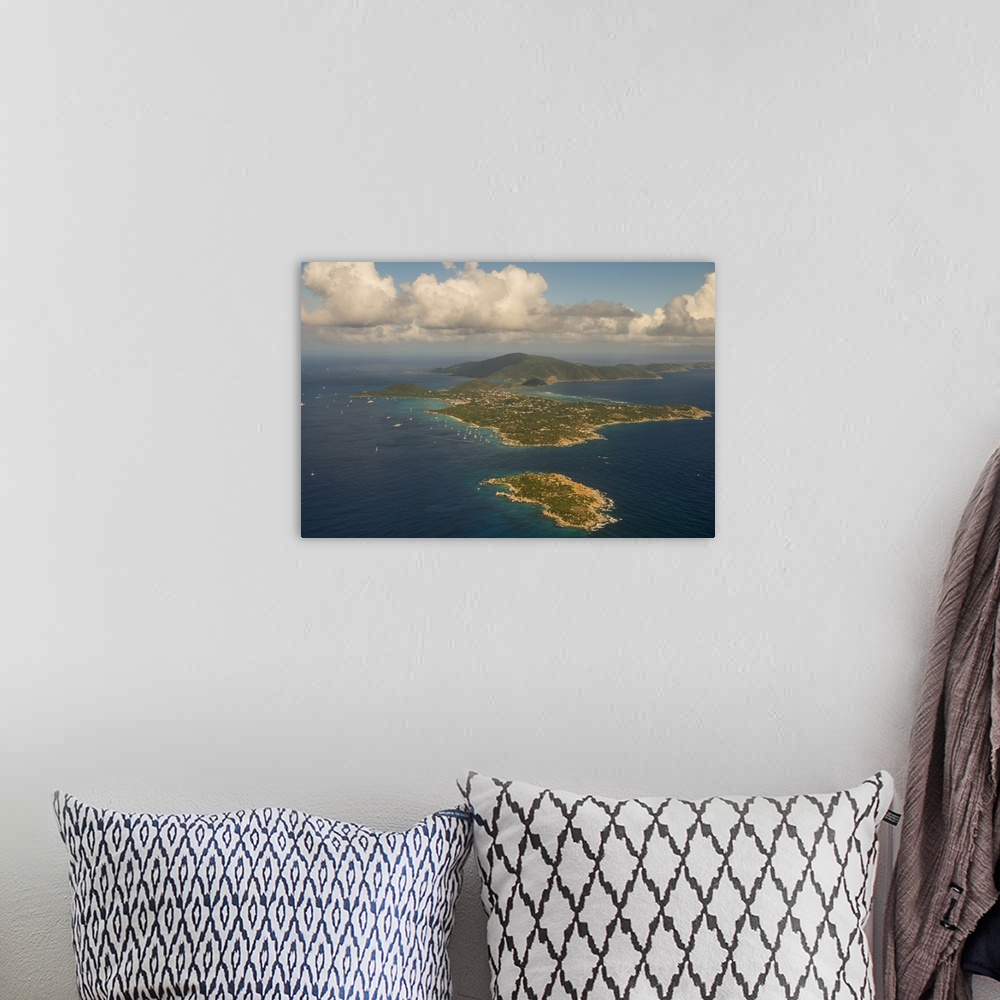 A bohemian room featuring Aerial of Virgin Gorda, British Virgin Islands, West Indies, Caribbean