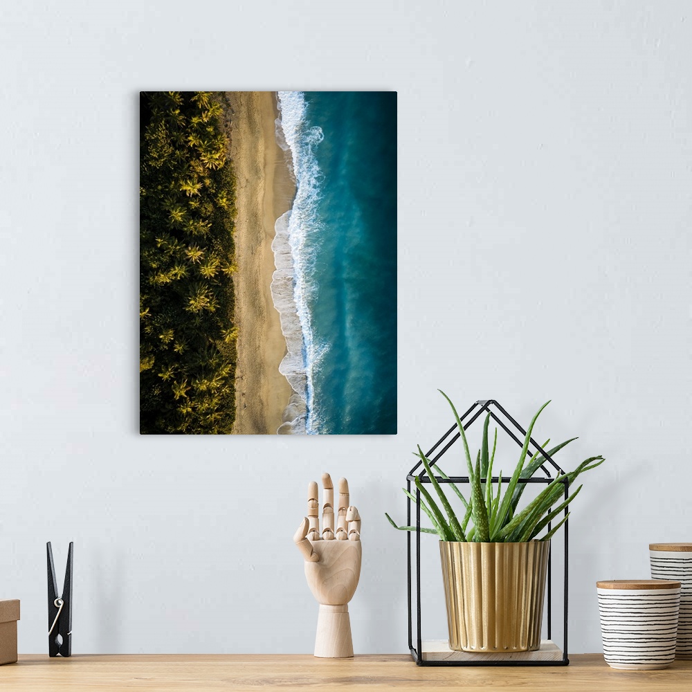 A bohemian room featuring Aerial view by drone of Playa los Angeles, Magdalena Department, Caribbean, Colombia, South America