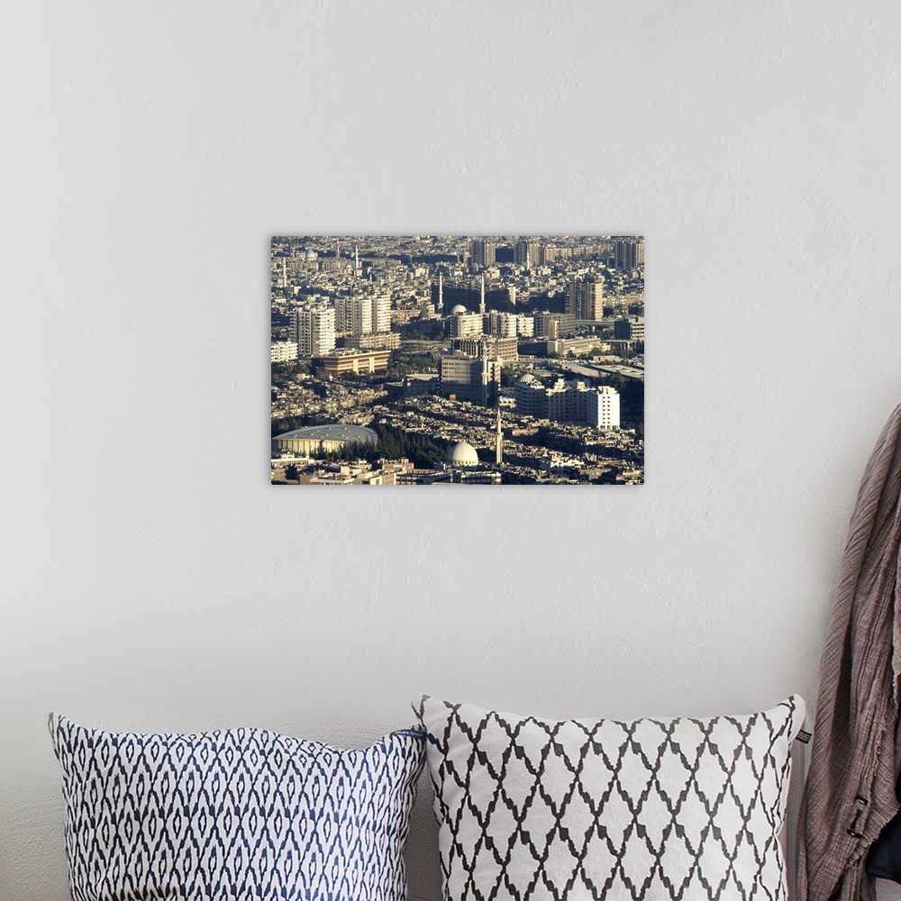 A bohemian room featuring Aerial view of city, Damascus, Syria