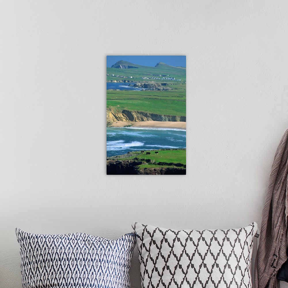 A bohemian room featuring Aerial view over the Dingle Peninsula, County Kerry, Munster, Ireland