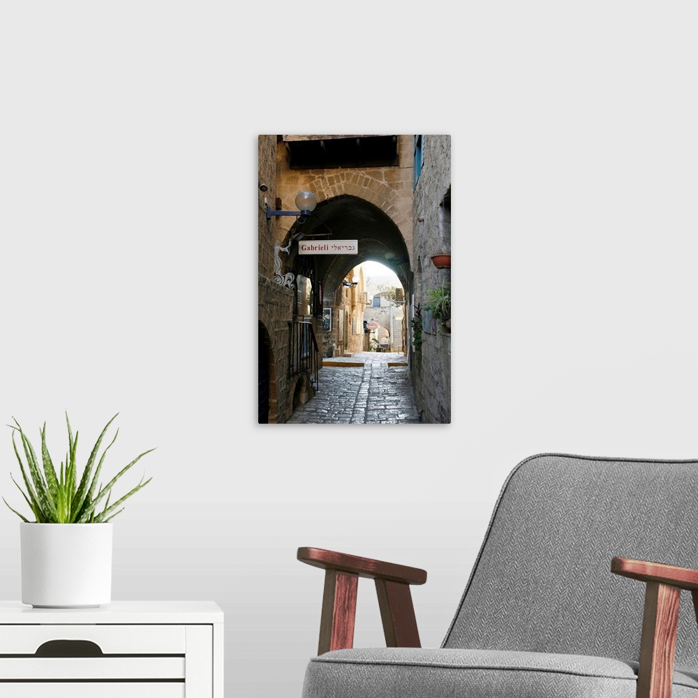 A modern room featuring Alleys in the Old Jaffa, Tel Aviv, Israel, Middle East
