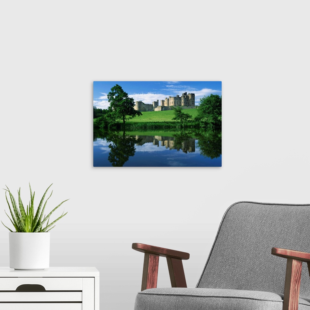 A modern room featuring Alnwick Castle, Northumberland, England, United Kingdom, Europe