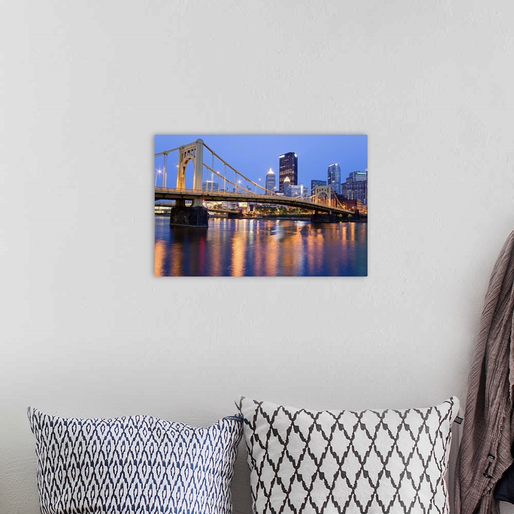 A bohemian room featuring Andy Warhol Bridge over the Allegheny River, Pittsburgh, Pennsylvania