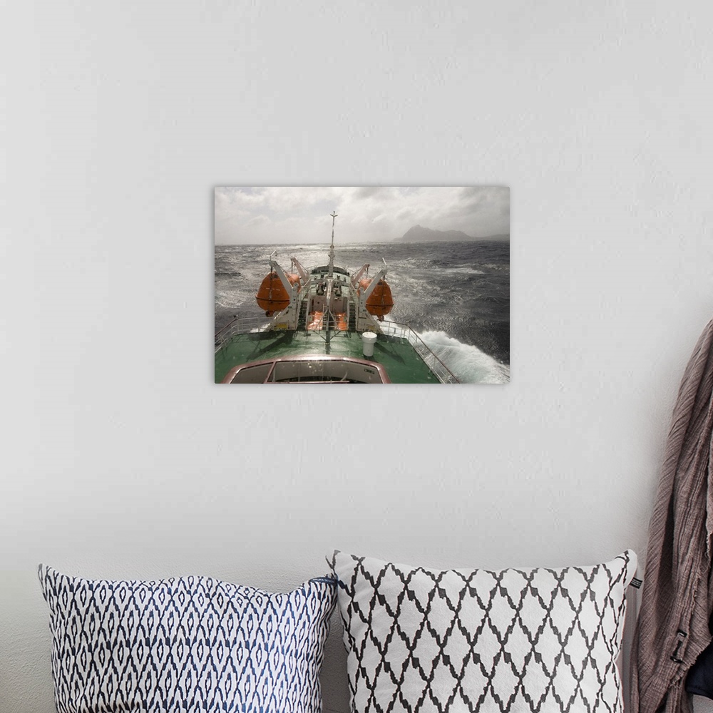 A bohemian room featuring Antarctic Dream navigation on rough seas, Drake Passage, Patagonia, Chile