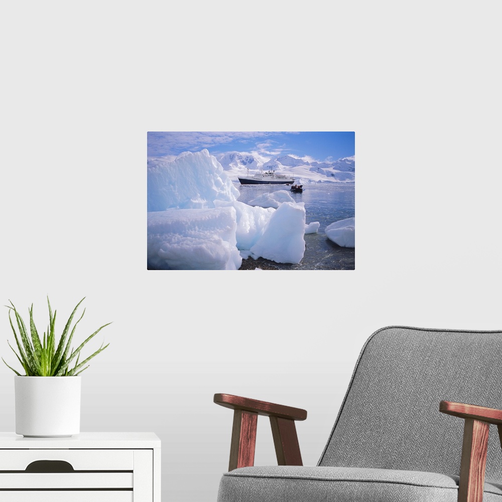 A modern room featuring Antarctica, Antarctic Peninsula, Cruise Ship Endeavour