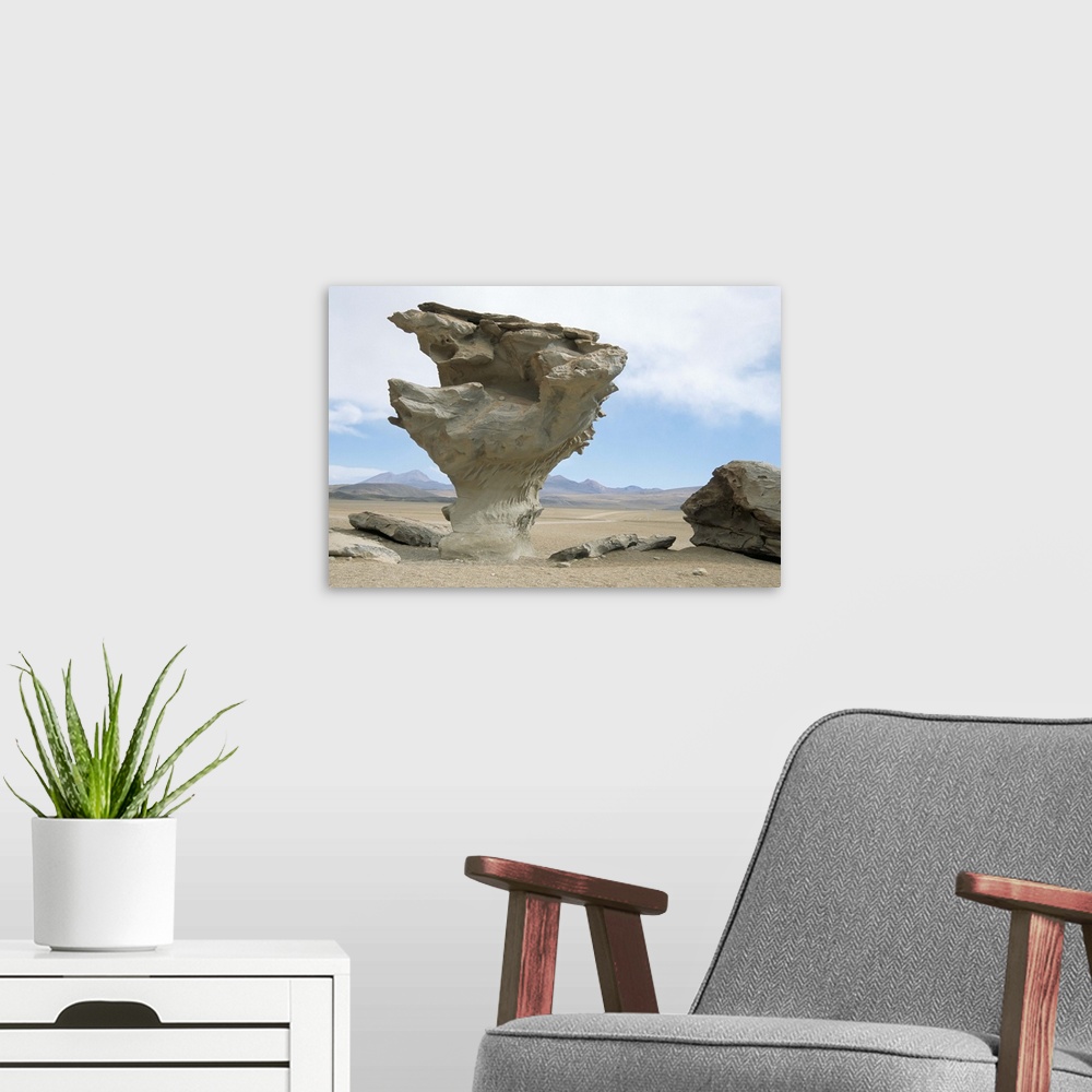 A modern room featuring Arbol de Piedra, wind eroded rock, Southwest Highlands, Bolivia