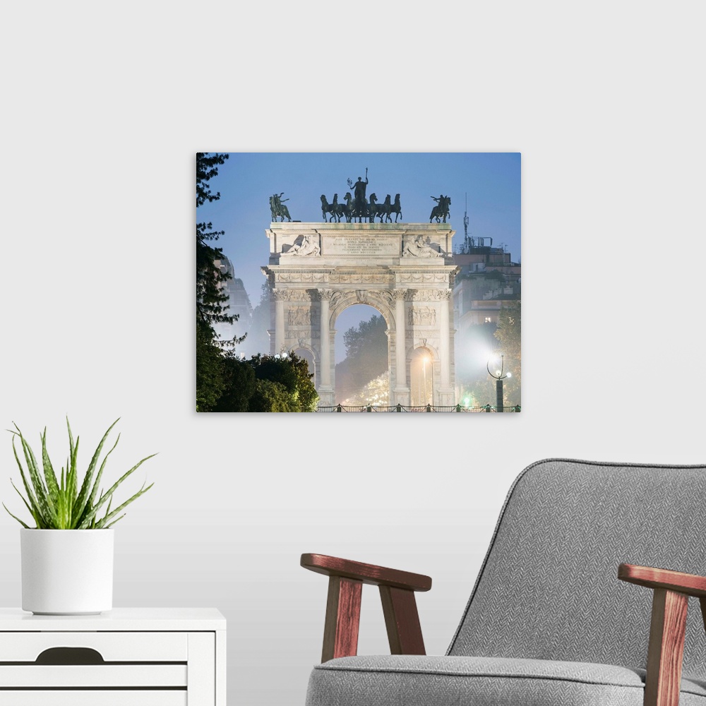A modern room featuring Arco della Pace, Milan, Lombardy, Italy, Europe