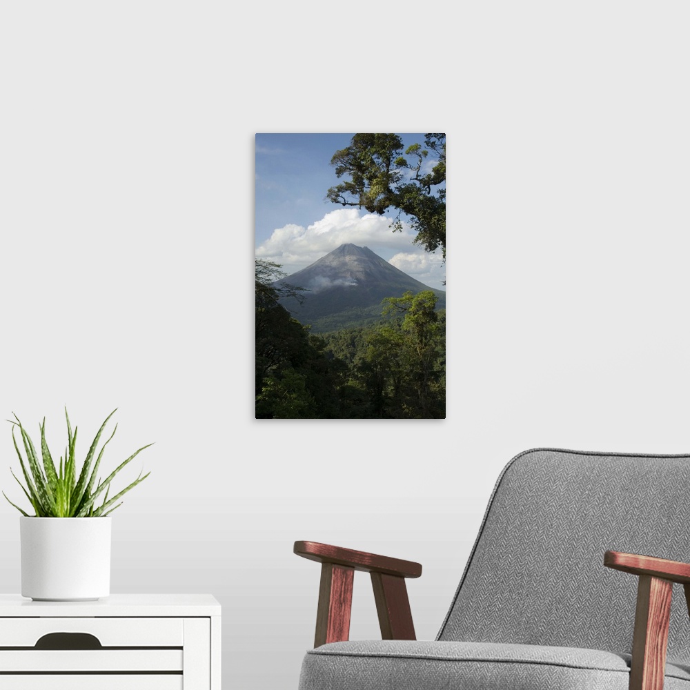 A modern room featuring Arenal Volcano from the Sky Tram, Costa Rica
