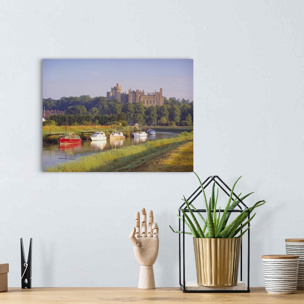 A bohemian room featuring Arundel Castle and River, Arundel, Sussex, England