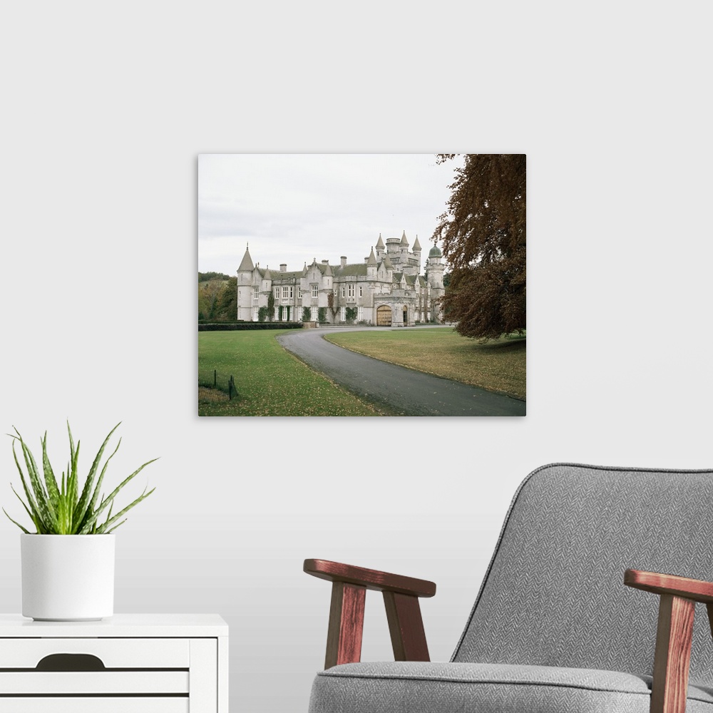 A modern room featuring Balmoral Castle, Aberdeenshire, Highland region, Scotland, UK