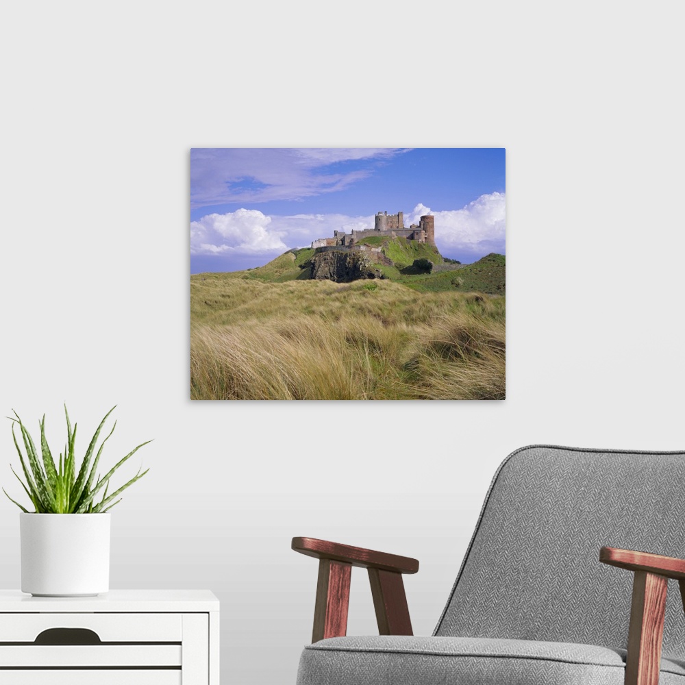 A modern room featuring Bamburgh Castle, Northumberland, England