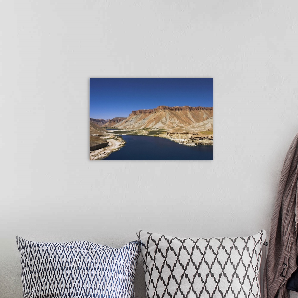 A bohemian room featuring Band-I-Zulfiqar the main lake, Band-E- Amir crater lakes, Afghanistan
