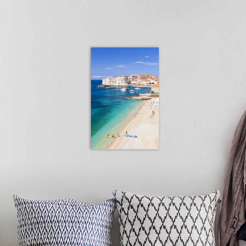 A bohemian room featuring Banje beach, Old Port and Dubrovnik Old Town, Dubrovnik, Dalmatian Coast, Croatia