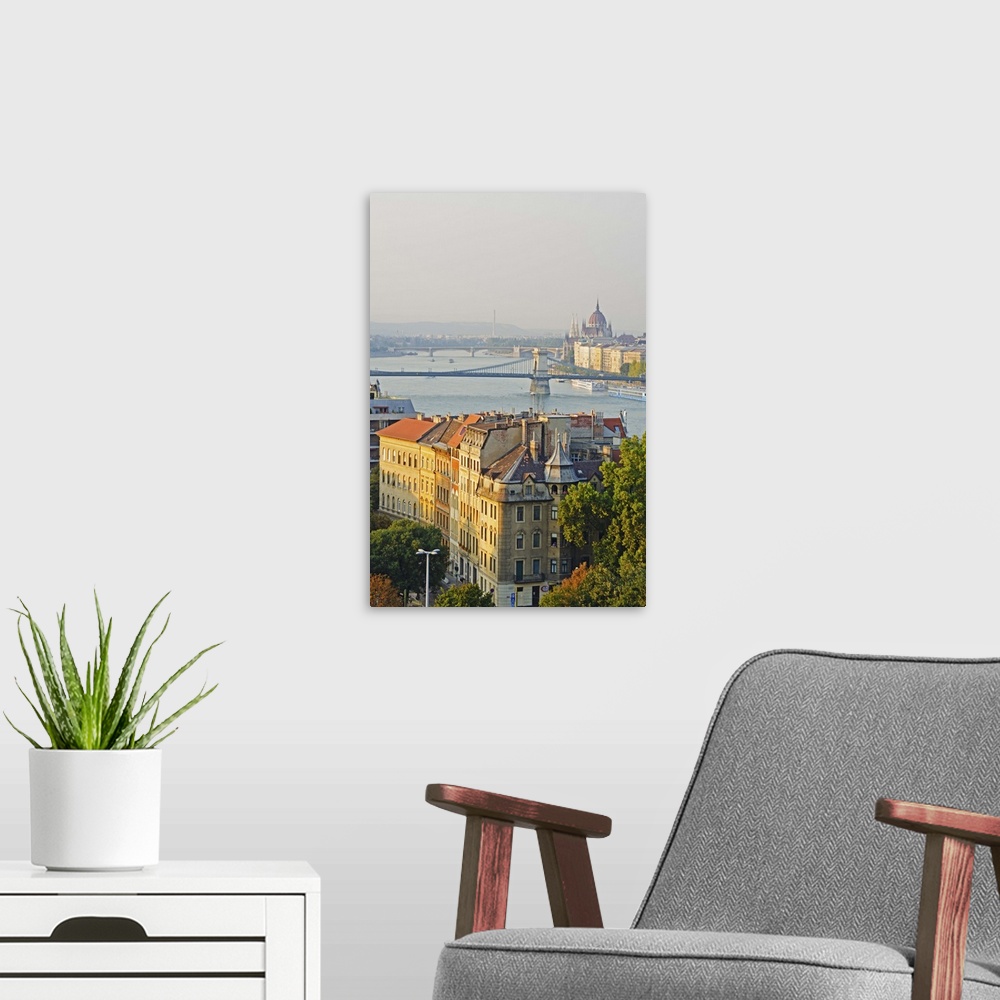 A modern room featuring Banks of the Danube, UNESCO World Heritage Site, Budapest, Hungary, Europe.