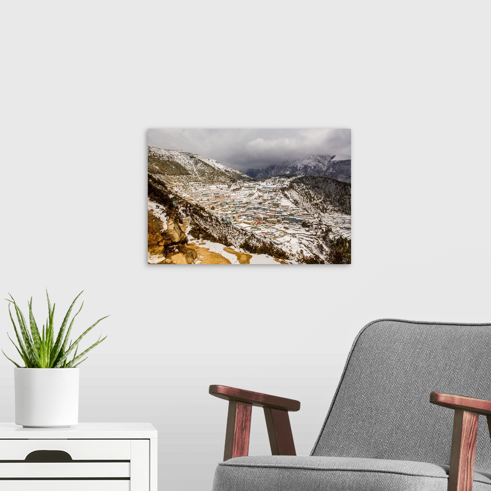 A modern room featuring Basecamp, Mount Everest, Himalayas, Nepal