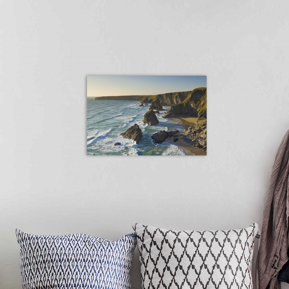 A bohemian room featuring Beach and rugged coastline at Bedruthan Steps, North Cornwall, England