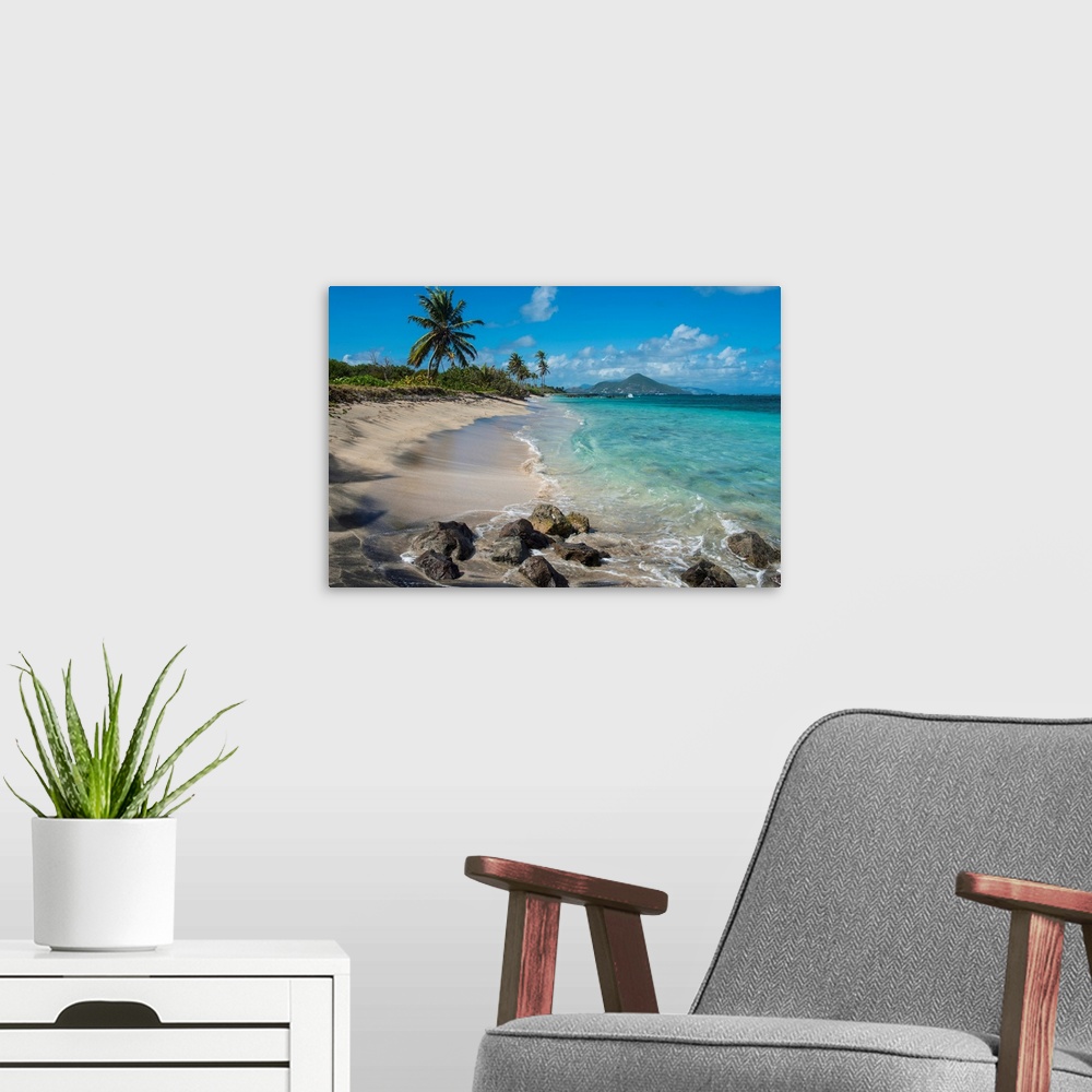 A modern room featuring Beach at Long Haul Bay, Nevis Island, St. Kitts and Nevis, Leeward Islands