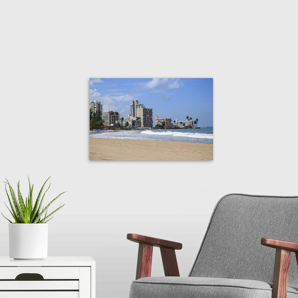 A modern room featuring Beach, Isla Verde, San Juan, Puerto Rico, West Indies, Caribbean