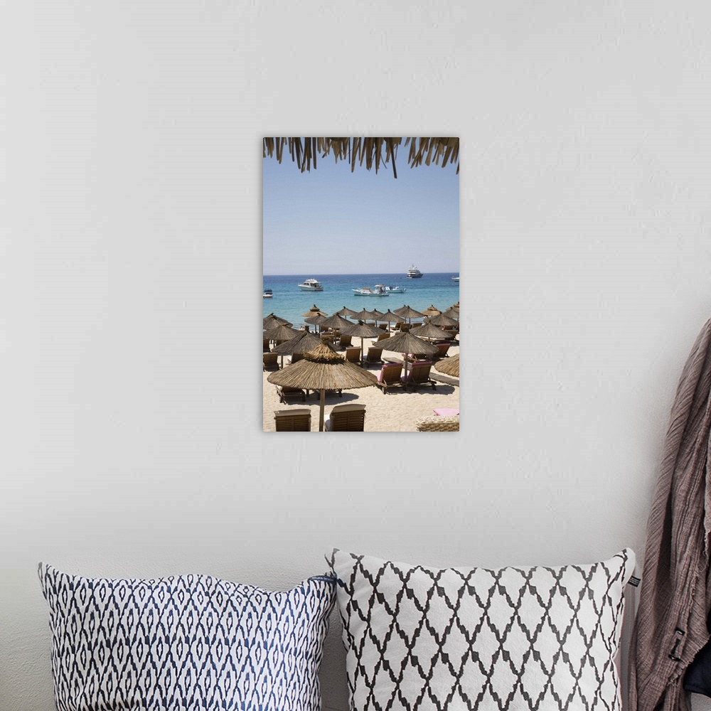 A bohemian room featuring Beach of Platys Gyalis, Mykonos, Cyclades, Greek Islands, Greece, Europe