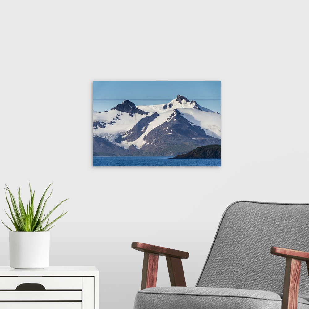 A modern room featuring Beautiful glacial scenery of Salisbury Plain, South Georgia, Antarctica, Polar Regions