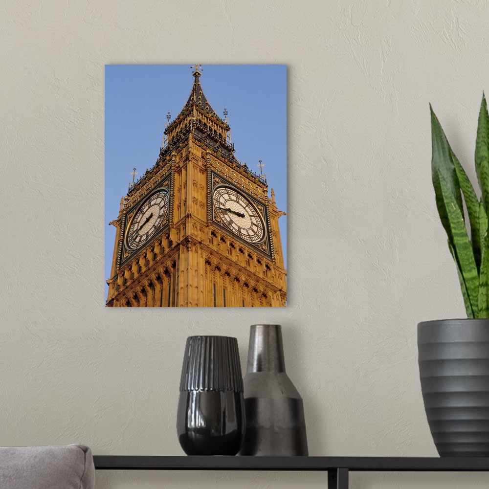 A modern room featuring Big Ben, London, England, UK