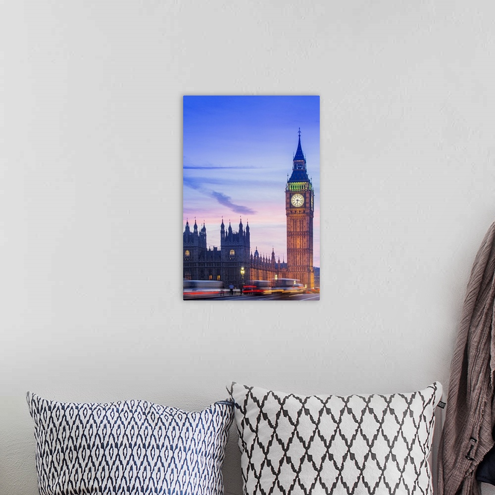 A bohemian room featuring Big Ben (Queen Elizabeth Tower), the Palace of Westminster (Houses of Parliament), UNESCO World H...