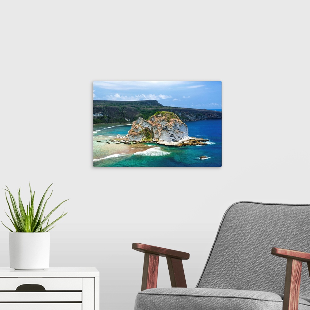 A modern room featuring Bird Island outlook, Saipan, Northern Marianas, Central Pacific, Pacific
