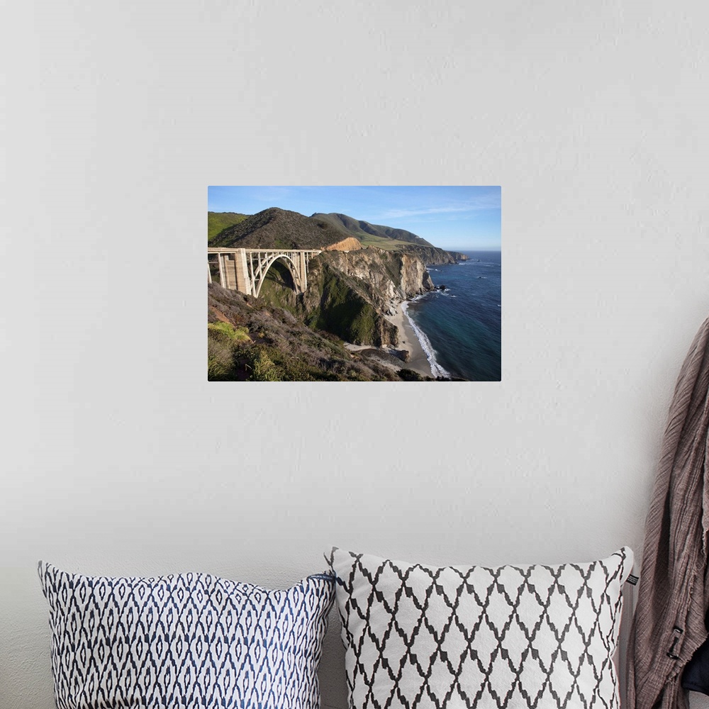A bohemian room featuring Bixby Bridge, along Highway 1 north of Big Sur, California