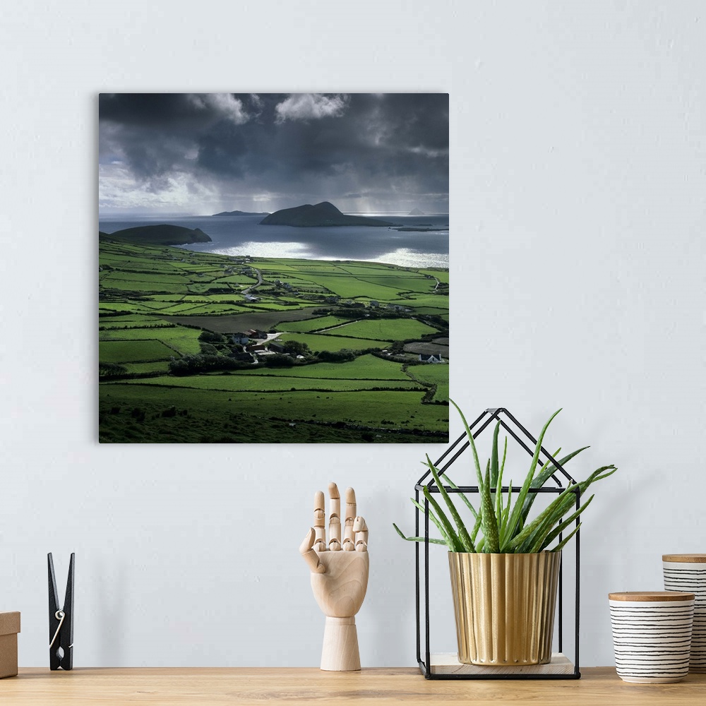 A bohemian room featuring Blasket Sound to the Blasket Islands and Slea Head Munster, Republic of Ireland